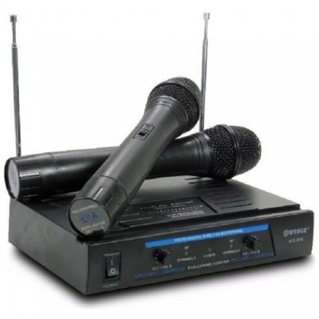 Σύστημα καραόκε VHF με δύο ασύρματα μικρόφωνα και ψηφιακή μείωση θορύβου WG-006
