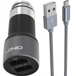 LDNIO C303 2 USB 3.6A & καλώδιο micro usb Grey
