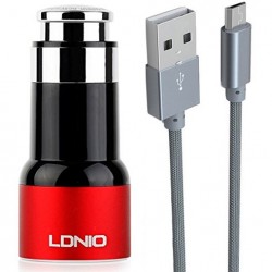 LDNIO C303 2 USB 3.6A & καλώδιο micro usb Red