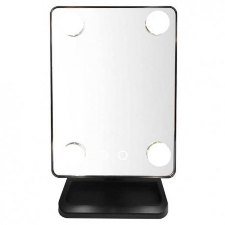 Στρογγυλός LED καθρέφτης - ανεμιστήρας για μακιγιάζ με μεγέθυνση X5
