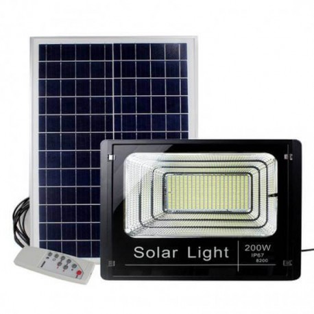 Ηλιακός προβολέας αδιάβροχος εξωτερικού χώρου 200W Solar light 8200