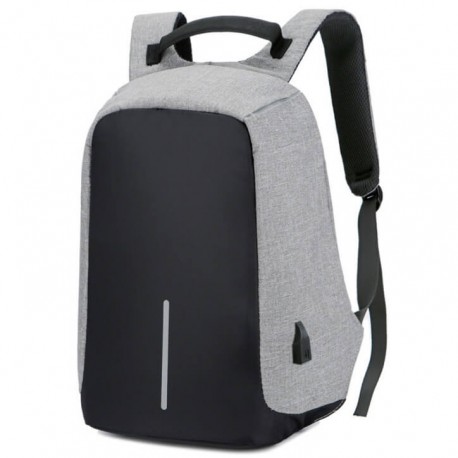 Τσάντα πλάτης αδιάβροχη με θύρα USB Anti-Theft Backpack Γκρι