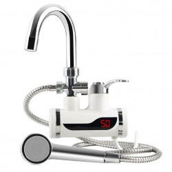 Ηλεκτρική βρύση ζεστού νερού με τηλέφωνο ντους