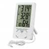 Ψηφιακό ρολόι ξυπνητήρι με θερμόμετρο και υγρασιόμετρο εσωτερικού/εξωτερικού χώρου TA298
