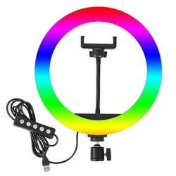 Selfie ring light full color 26cm με τηλεχειριστήριο