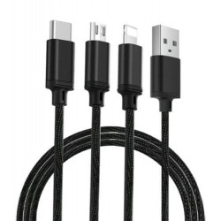 Proda USB σε Lightning/ Τype C/ micro USB PD-B31th Μαύρο