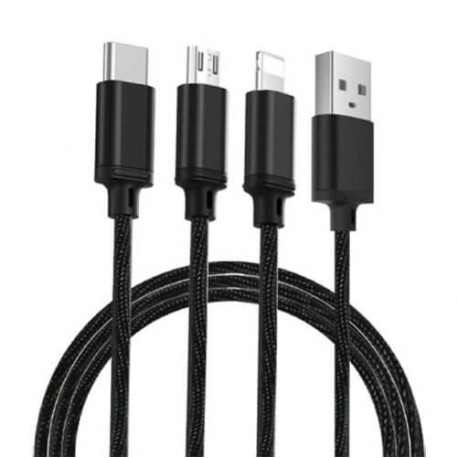 Proda USB σε Lightning/ Τype C/ micro USB PD-B31th Μαύρο