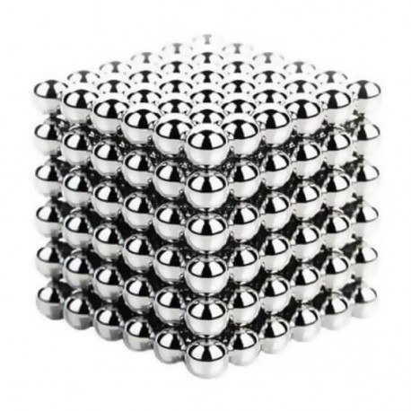 Ασημένιες μαγνητικές μπίλιες 216 τμχ 5mm με θήκη επαναφοράς - Fidget Silver Magnetic Balls