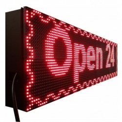 Κυλιόμενη πινακίδα LED μονής όψης αδιάβροχη 135x40cm Κόκκινο
