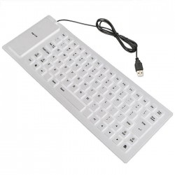 Ενσύρματο πληκτρολόγιο σιλικόνης - Flexible keyboard OEM τυρκουάζ