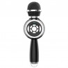DS810 Ασύρματο μικρόφωνο karaoke με ενσωματωμένο ηχείο, led light - Μαύρο
