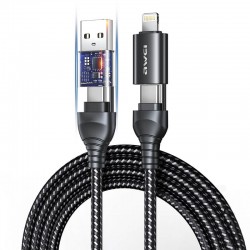 Awei CL-126 Τype C/ USB σε Lightning/ Τype C Μαύρο