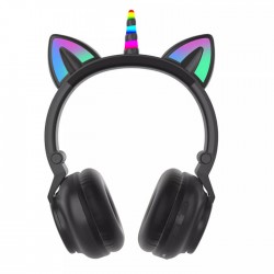 Unicorn STN27 Ασύρματα Bluetooth Over Ear ακουστικά Μαύρο