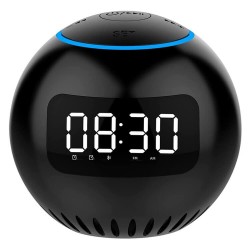 Ψηφιακό LED επιτραπέζιο ρολόι-ξυπνητήρι & ηχείο Α20 Μαύρο