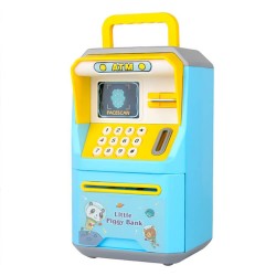 Κουμπαράς ATM με κωδικό & αναγνώριση προσώπου Μπλε