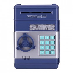 Ηλεκτρονικός κουμπαράς-χρηματοκιβώτιο με κωδικό ασφαλείας πλαστικό, 13.5x12.5x19cm Ροζ