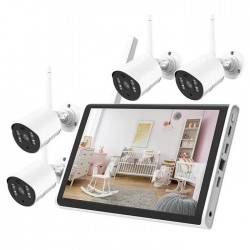 WiFi σύστημα CCTV 4 Κάμερες HD NVR με οθόνη 10.1" Ai Smart NVR Kit
