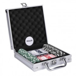 Σετ βαλίτσα με 100 μάρκες Poker και 2 τράπουλες