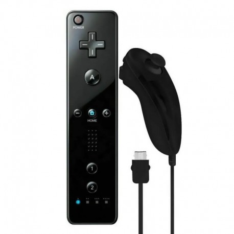 Remote Plus & NunChuck Pack Ασύρματο Gamepad για Wii ΟΕΜ - Μαύρο