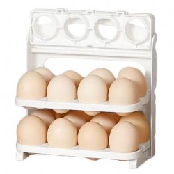 Αναδιπλούμενη θήκη αυγών αποθήκευσης ψυγείου 24 θέσεων