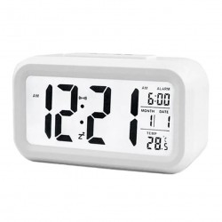 Ψηφιακό επιτραπέζιο LED ρολόι-ξυπνητήρι Λευκό