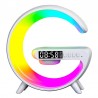 Ηχείο BT με RGB led φωτισμό, ξυπνητήρι και ασύρματο φορτιστή G63 - Λευκό