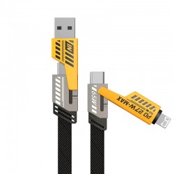 Awei CL-226 Καλώδιο γρήγορης φόρτισης USB/ Type-C σε Type-C/ Lightning 1m