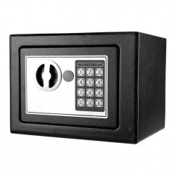 Ψηφιακό χρηματοκιβώτιο ασφαλείας με συνδυασμό & κλειδαριά T-17 Μαύρο