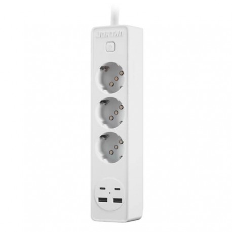 JORTAN OG2205 2xUSB 2xType-C 2.4A 3x Sockets