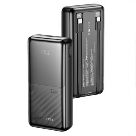 Awei P57K Power Bank 20000mAh Μαύρο