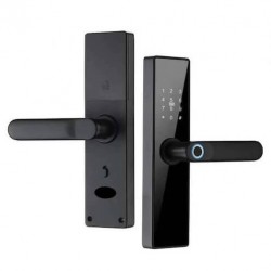 Ηλεκτρονική κλειδαριά πόρτας σύνδεση Bluetooth Wi-fi Μαύρο