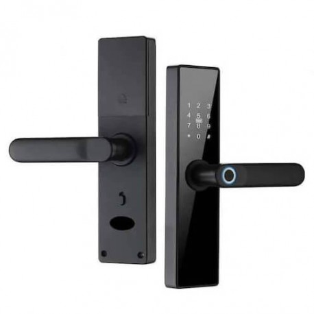 Ηλεκτρονική κλειδαριά πόρτας σύνδεση Bluetooth Wi-fi Μαύρο