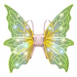 Φτερά νεράιδας με φώτα LED & μουσική Μωβ