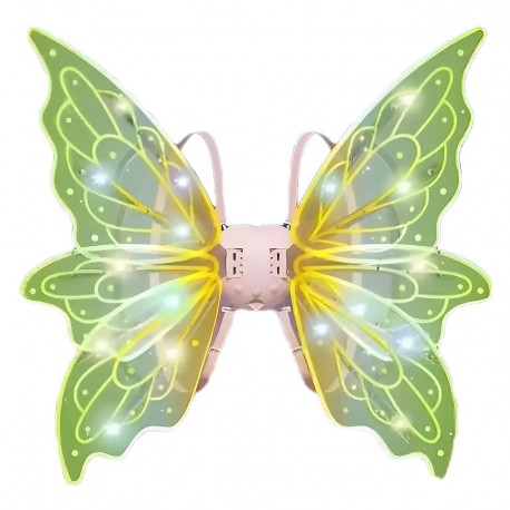 Φτερά νεράιδας με φώτα LED & μουσική Μωβ