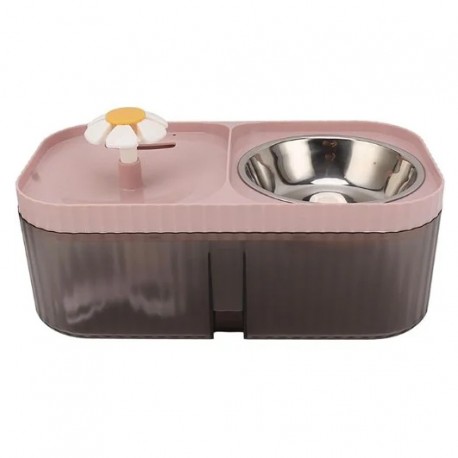 Συντριβάνι νερού κατοικίδιων & μπολ φαγητού 3L Ροζ