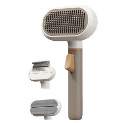 Αυτοκαθαριζόμενη χτένα κατοικιδίων με 3 κεφαλές