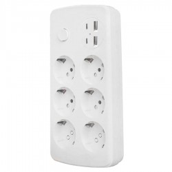 JORTAN OG2226 2xUSB 2xType-C 2.4A 6x Sockets