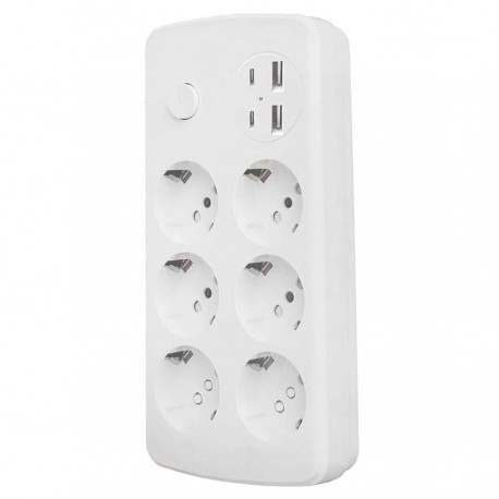 JORTAN OG2226 2xUSB 2xType-C 2.4A 6x Sockets