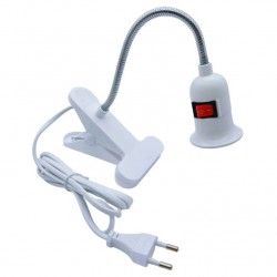 Ντουί ρεύματος με εύκαμπτο βραχίονα και κλιπ Λευκό