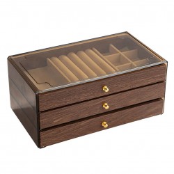 Κοσμηματοθήκη 3 επιπέδων καρυδιά LD-1032