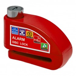 Κλειδαριά δισκόφρενου μοτοσυκλέτας με συναγερμό 110DB και πείρο 6mm KS8305 Κόκκινο