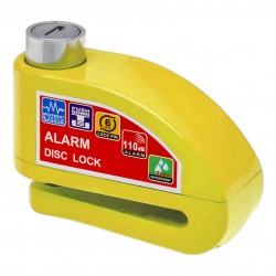 Κλειδαριά δισκόφρενου μοτοσυκλέτας με συναγερμό 110DB και πείρο 6mm KS8305 Κίτρινο