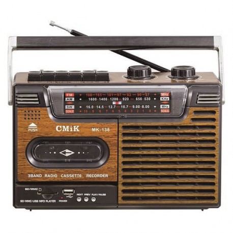 Κασετόφωνο/ Ραδιόφωνο/ USB/ SD CMiK MK-138