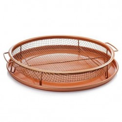 Ταψί για τηγάνισμα χωρίς λάδι στον φούρνο ή στη ψησταριά Copper Στρογγυλό