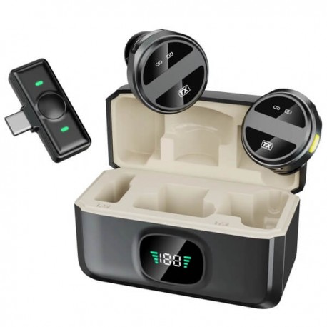 Ασύρματο μικρόφωνο πέτου 2.4G με κλιπ Type-C SX21