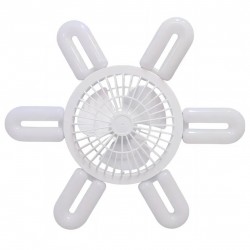 Πτυσσόμενος ανεμιστήρας οροφής LED 41cm U-shaped Λευκό