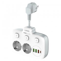 LDNIO SE2435 3xUSB/1xType-C/2x Sockets