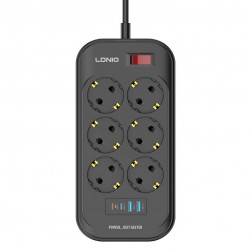 LDNIO SE6403C 2xUSB-A 1xUSB-C 1xPD 20W 2500W 6x Sockets